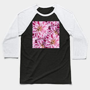 Pink Flowers, Seamless Pattern Baseball T-Shirt